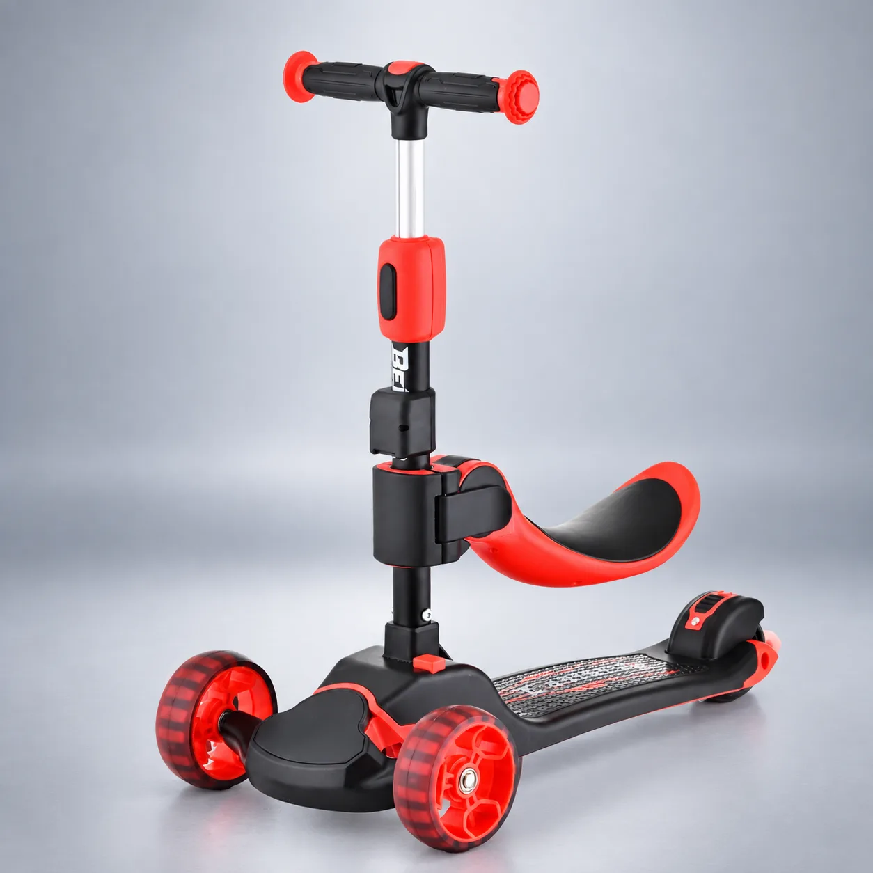 1002-1A Black and Red kids scooter