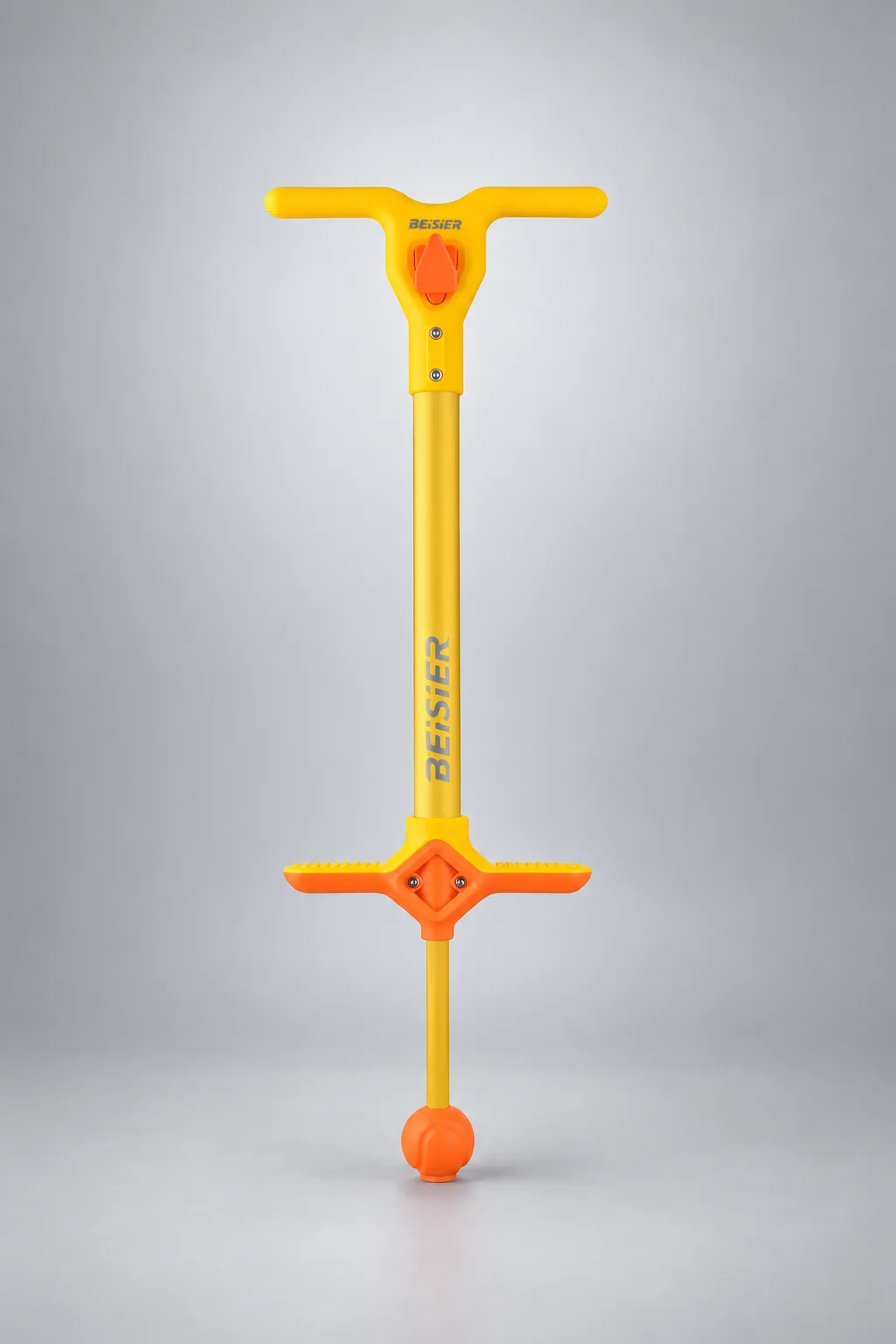 Yellow and orange kids pogo stick
