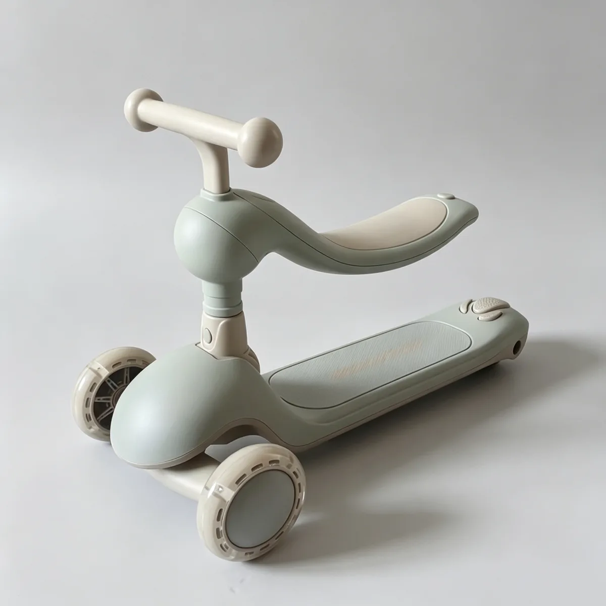 Light green seat mode kids scooter